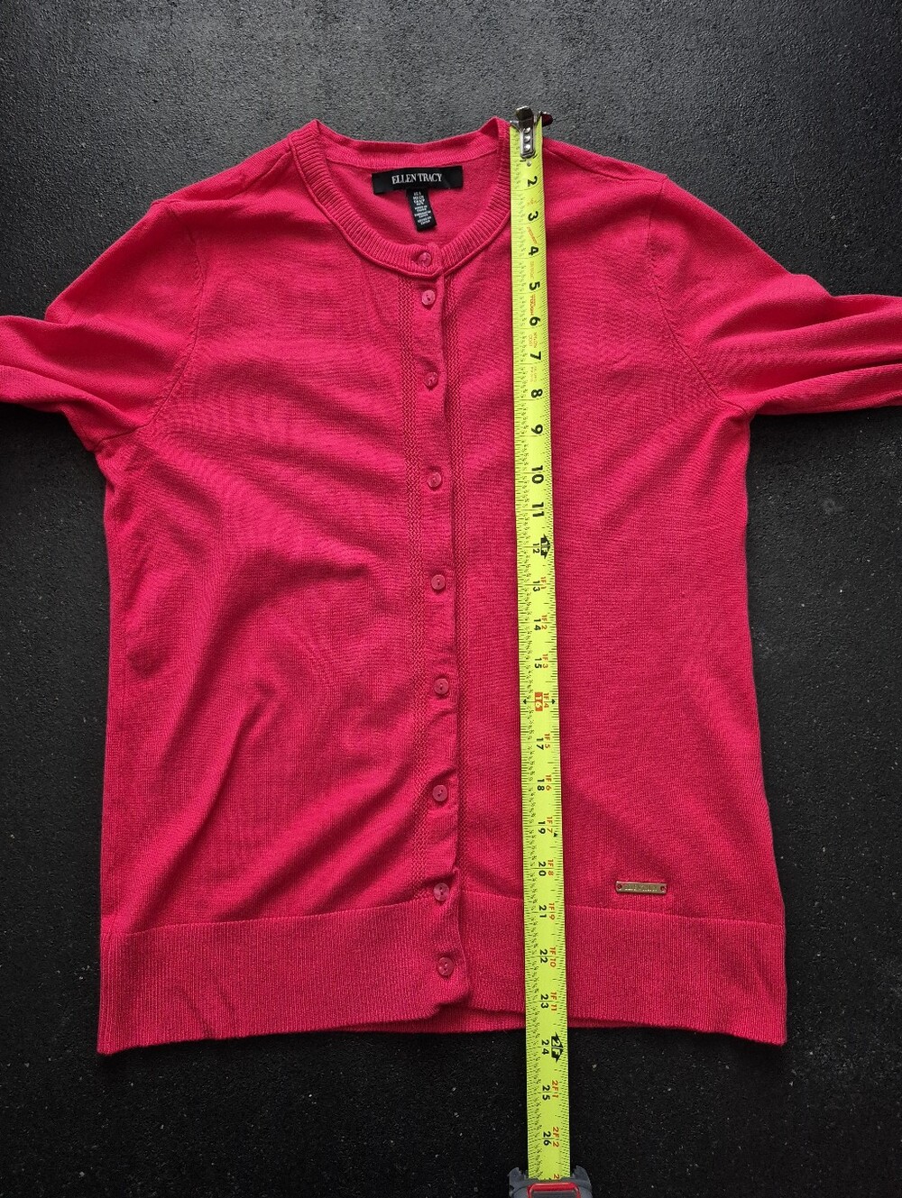 Ellen Tracy Women's Fuschia Cardigan SIZE S - Picture 8 of 10